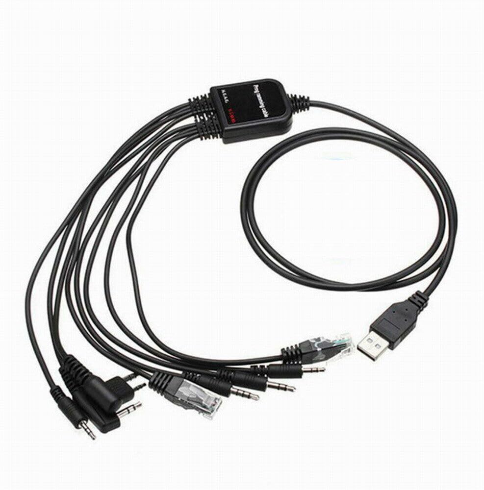 Wishring 8 in 1 USB Programming Cable Adapter Compatible Motorola Kenwood TH-F6 HYT ICOM