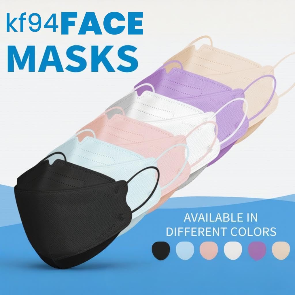 Amazon.com: YIGIRL 50 PCS Blue KF94 Face Masks 4-Ply Breathable 3D
