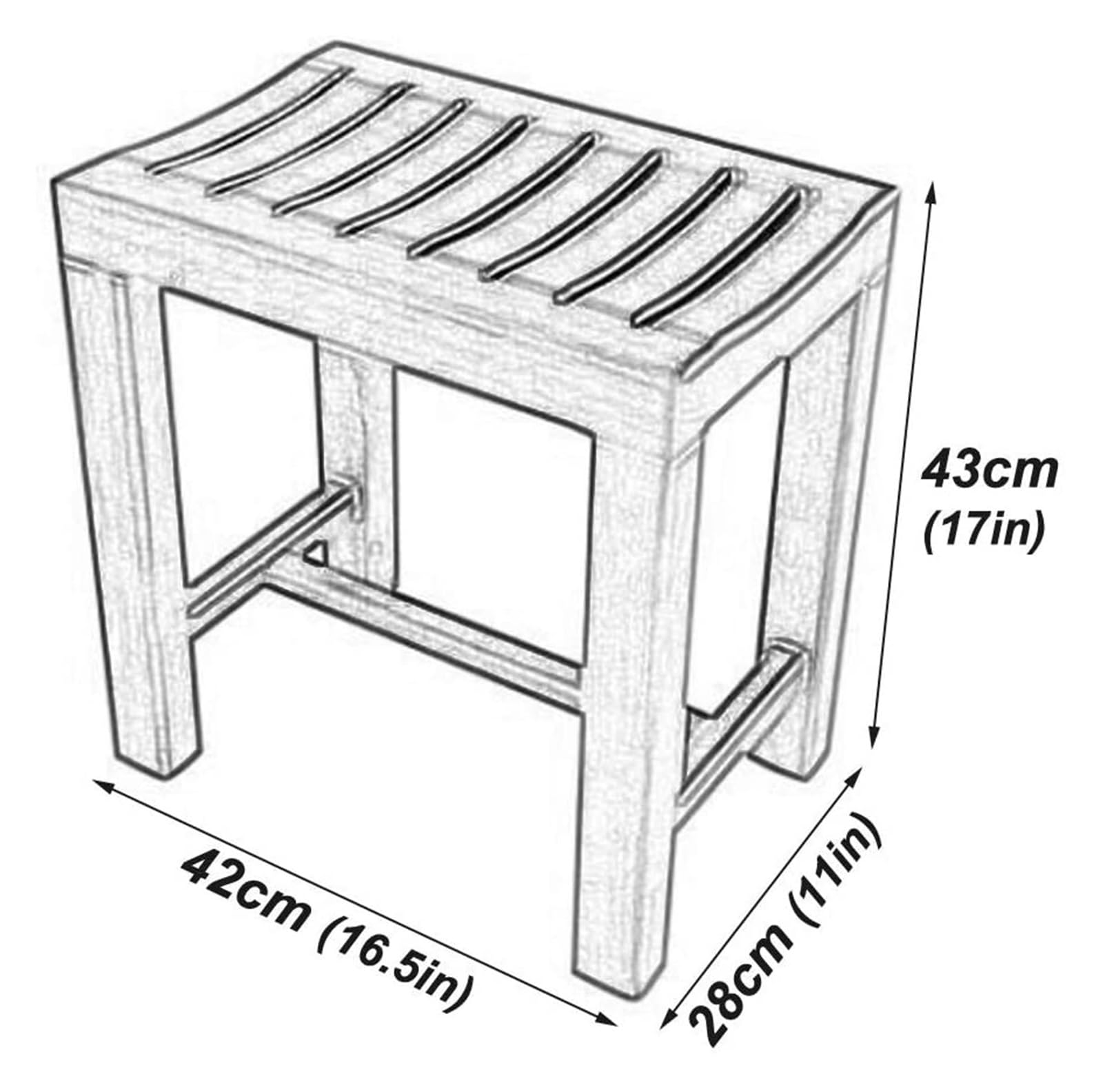 Banco De Ducha De Teca De Lujo,Asientos De Ducha Impermeables De Madera Asiento De Baño De Ducha Silla De Madera Pequeña Taburete De Medicina para Ancianos Soporte De Baño para Ancianas Embarazadas