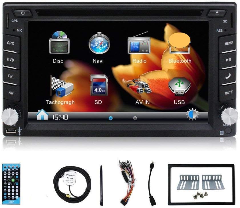 2017 Latest Upgrade Version 6.2-inch Double DIN GPS Navigation for Universal Car Free Backup Camera