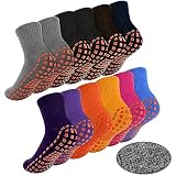 jeuhut Women Non Slip Pilate Grip Socks Yoga Barre Socks with Grips Hospital Socks Slipper Socks for