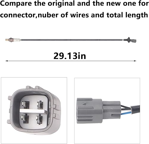 Miniatura 2 de 234-4623 Sensor de oxígeno O2 relación aire combustible corriente abajo 250-24623 compatible con Prius Sienna Celica Camry Matrix Supra ES300 GS300