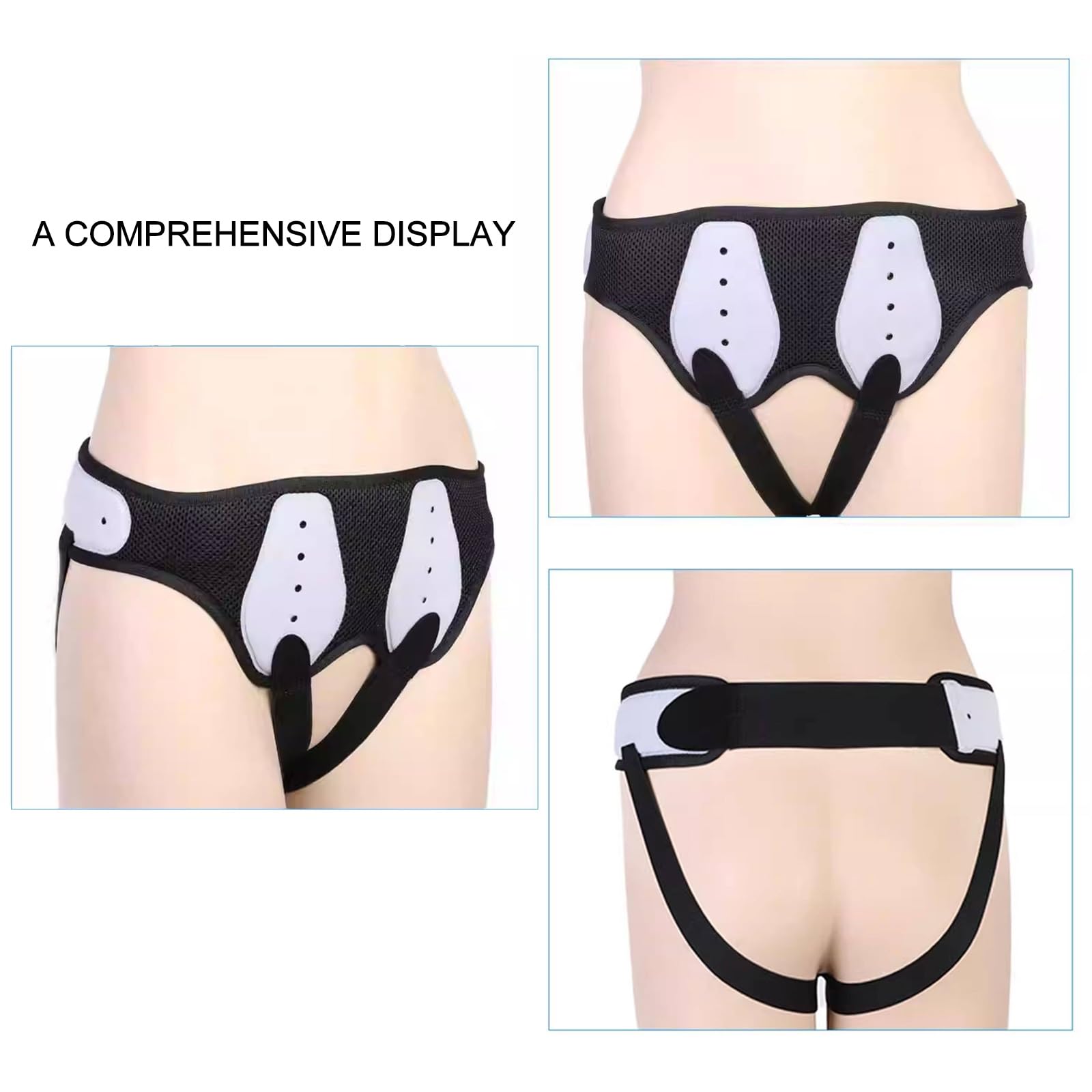 Cintura for Ernia Inguinale for Uomo e Donna, Tutore Regolabile con 2 Cuscinetti Compressivi, Supporto Traspirante for Post-operatorio e Sollievo dal Dolore Inguinale(Bilateral65-75cm)