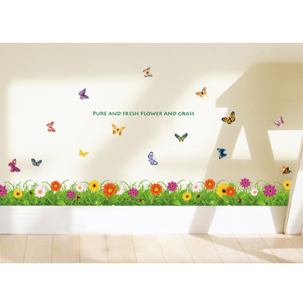 Removable Animal Wall Decals - Cartoon Owls, Giraffe, Lion, Trees & Butterflies Kids Room Decor - View #9