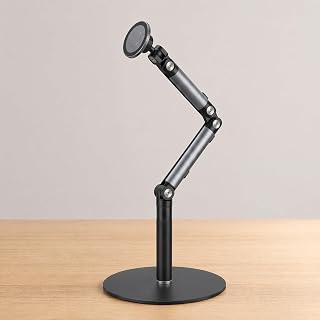Magnetic Desk Stand, 3-Section Arm 360° Adjustable Tablet Holder, Compatible with 4.7-15.6 Inch Devices
