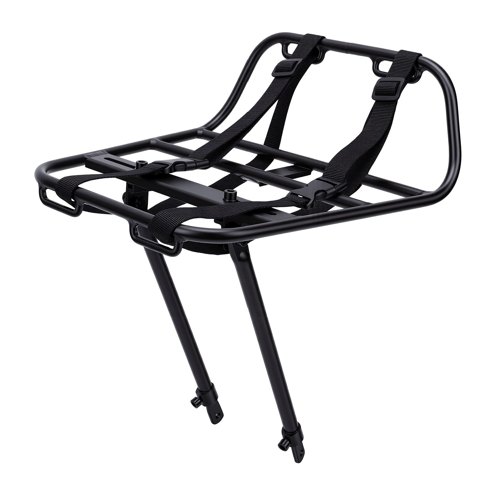 Asixxsix Bagażnik Przedni na Rower z Rozpórkami, Stop Aluminium | Obciążenie 30 kg, odłączany, uniwersalny do rowerów turystycznych 26–29 cali 700C Gravel Touring Commuter, torba do noszenia