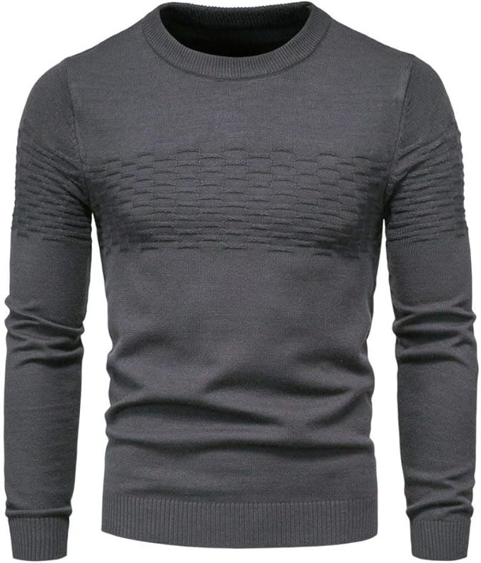 Jerséis para Hombre,Suéter de algodón de Lana Gruesa sólida Informal