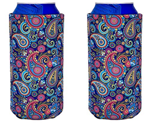 Paisley Pattern 16 oz. Can Coolie (2 Pack)