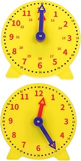 KICHOUSE 2 Pçs Modelo De Relógio Brinquedos Infantis Brinquedos Educativos Brinquedos Educativos Relógio De Brinquedo Com Geare Aprendizagem Relógio De Tempo Crianças Brinquedos De