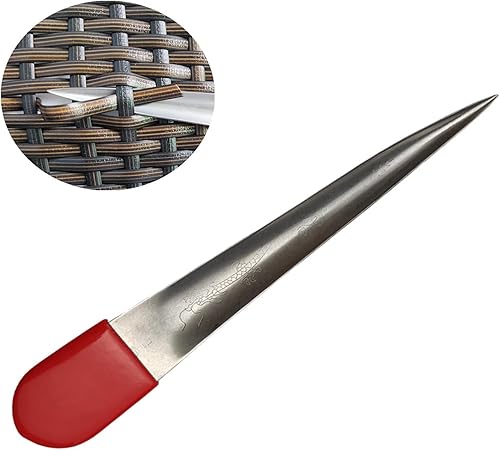 Miniatura 5 de Kit de reparación (mimbre + herramienta de tejido) para mesa y silla de mimbre de café, ratán marrón degradado para muebles de patio al aire libre,