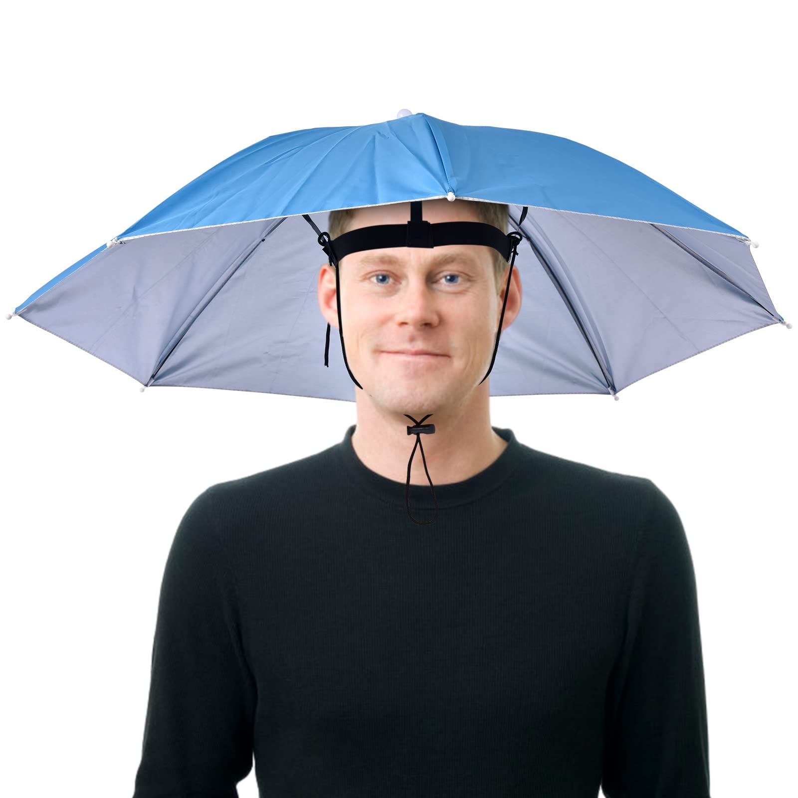 Chapeau parapluie de pêche - Couleurs arc-en-ciel - 1 pièce - 50 cm