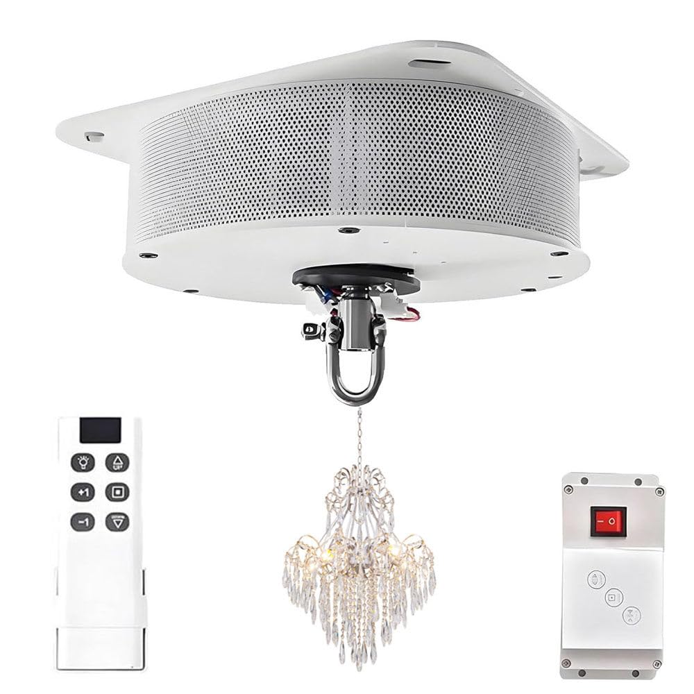 Capacité 130KG lève-lustre 2 en 1 avec moteur électrique puissant