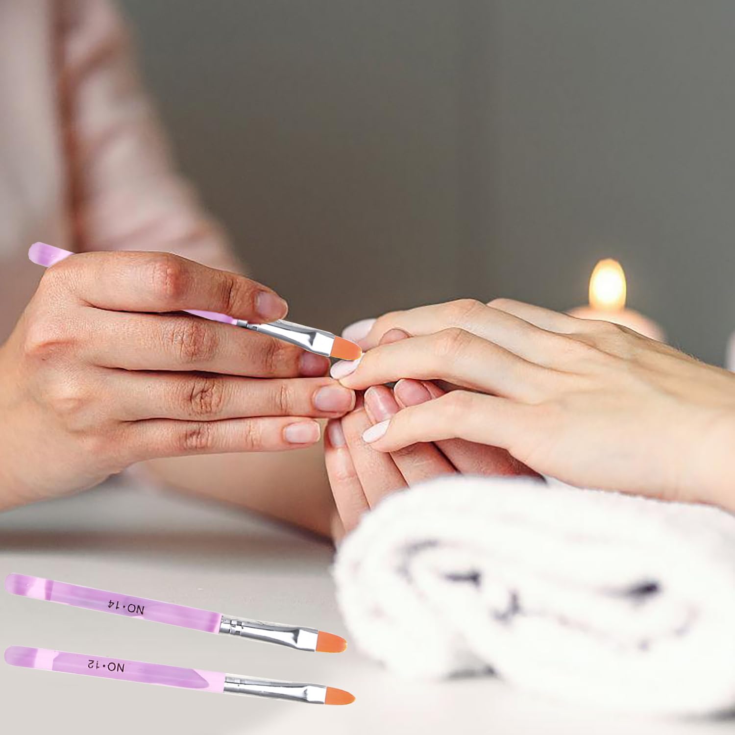 7 pennelli acrilici per unghie, gel UV, unghie in acrilico, set per unghie in gel