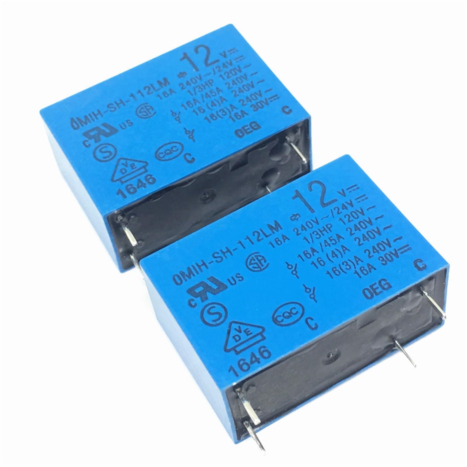 2 uds relés OMIH-SH-112LM OMIH-SH-124LM 16A 4PIN 12V 24V relé de potencia(OMIH-SH-124LM 24V)