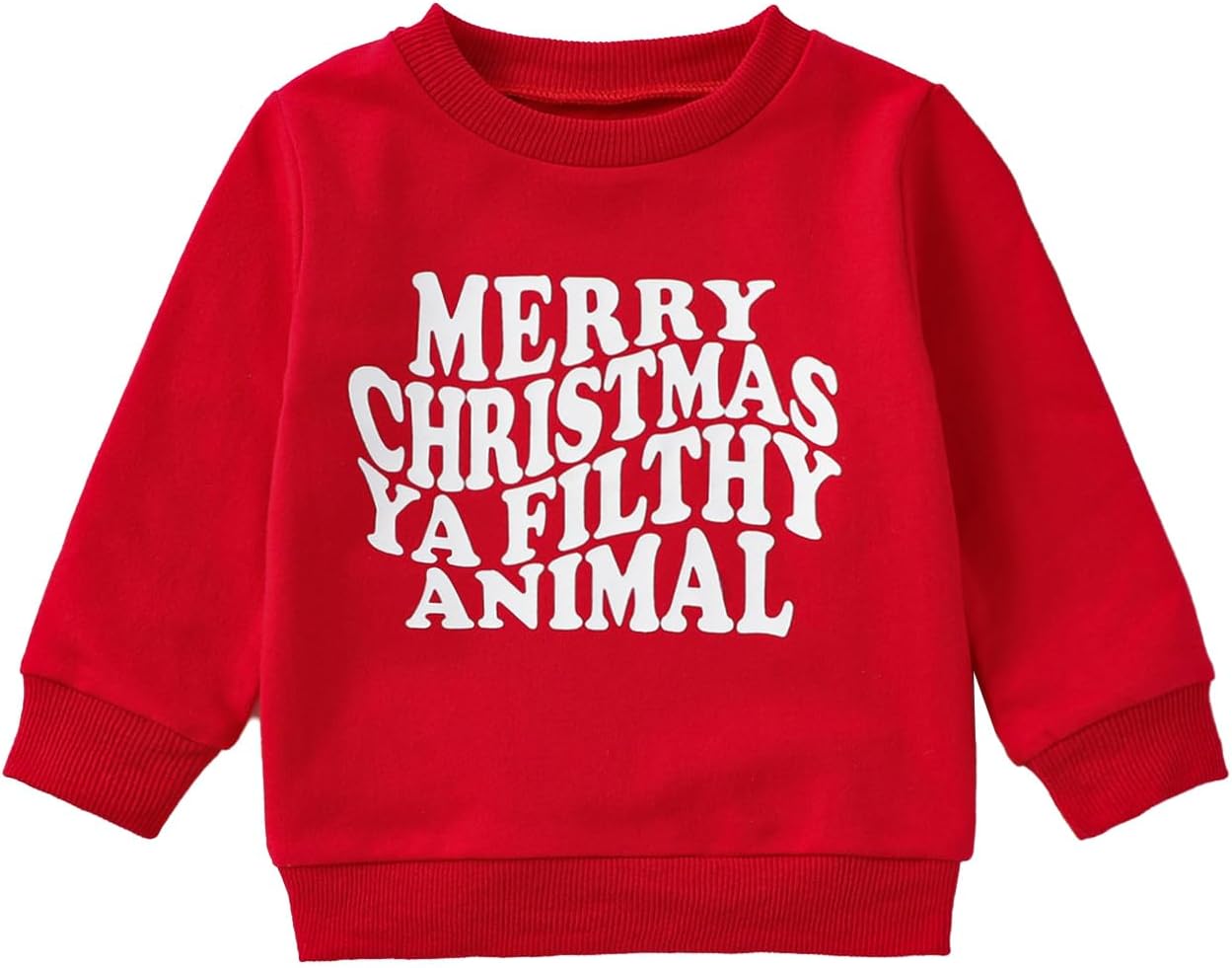 YINGISFITM Toddler Baby Girl Boy Christmas Outfit Crewneck Sweatshirt Long Sleeve Sweater Shirt Pullover Top Fall Clothes