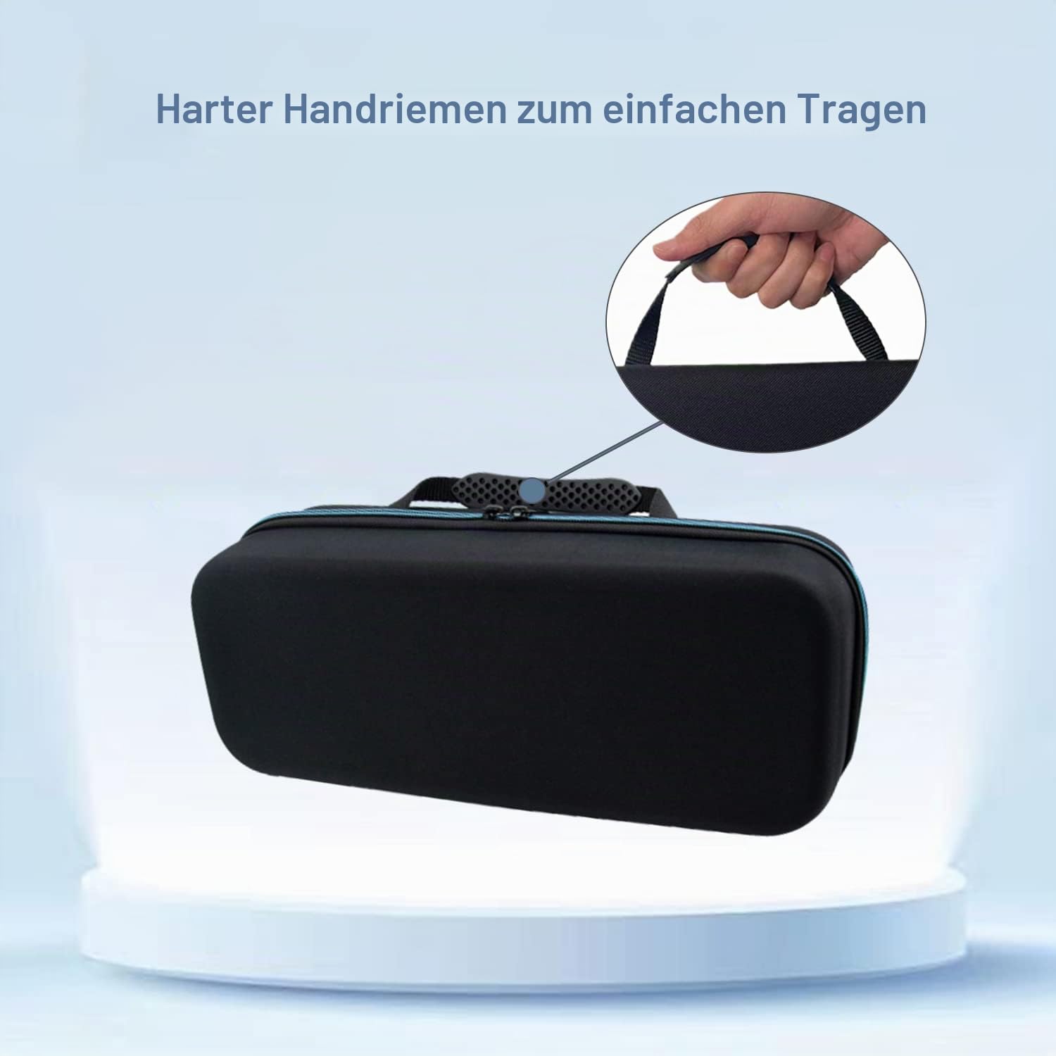 Schutzhülle für Samsung The Freestyle Projektor und Akku mit Zubehör, Eva tragbare Schutzbox (Schwarz)