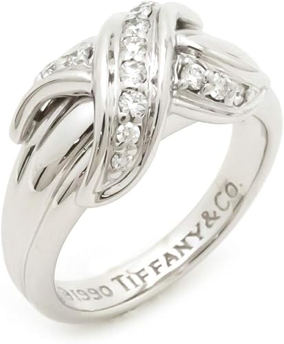 Amazon ティファニー Tiffany Co シグネチャー クロス ダイヤモンド ダイヤ リング 指輪 K18wg 750 ホワイトゴールド 47 7号 リング 通販