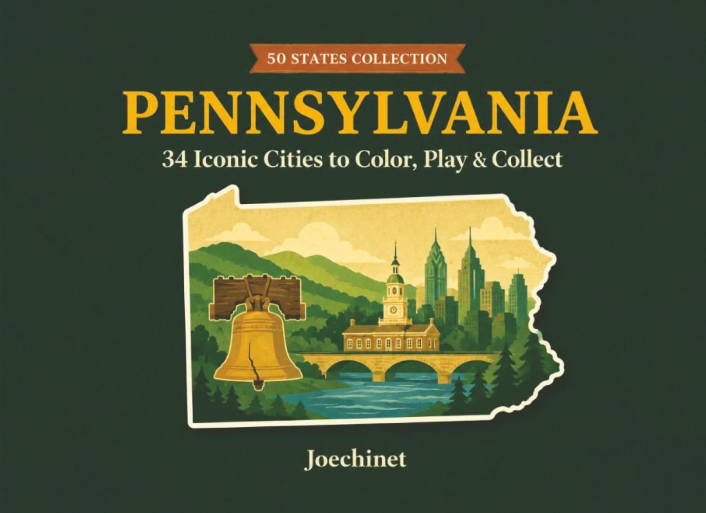 Pennsylvania: 34 Cities to Color (50 States Collection)