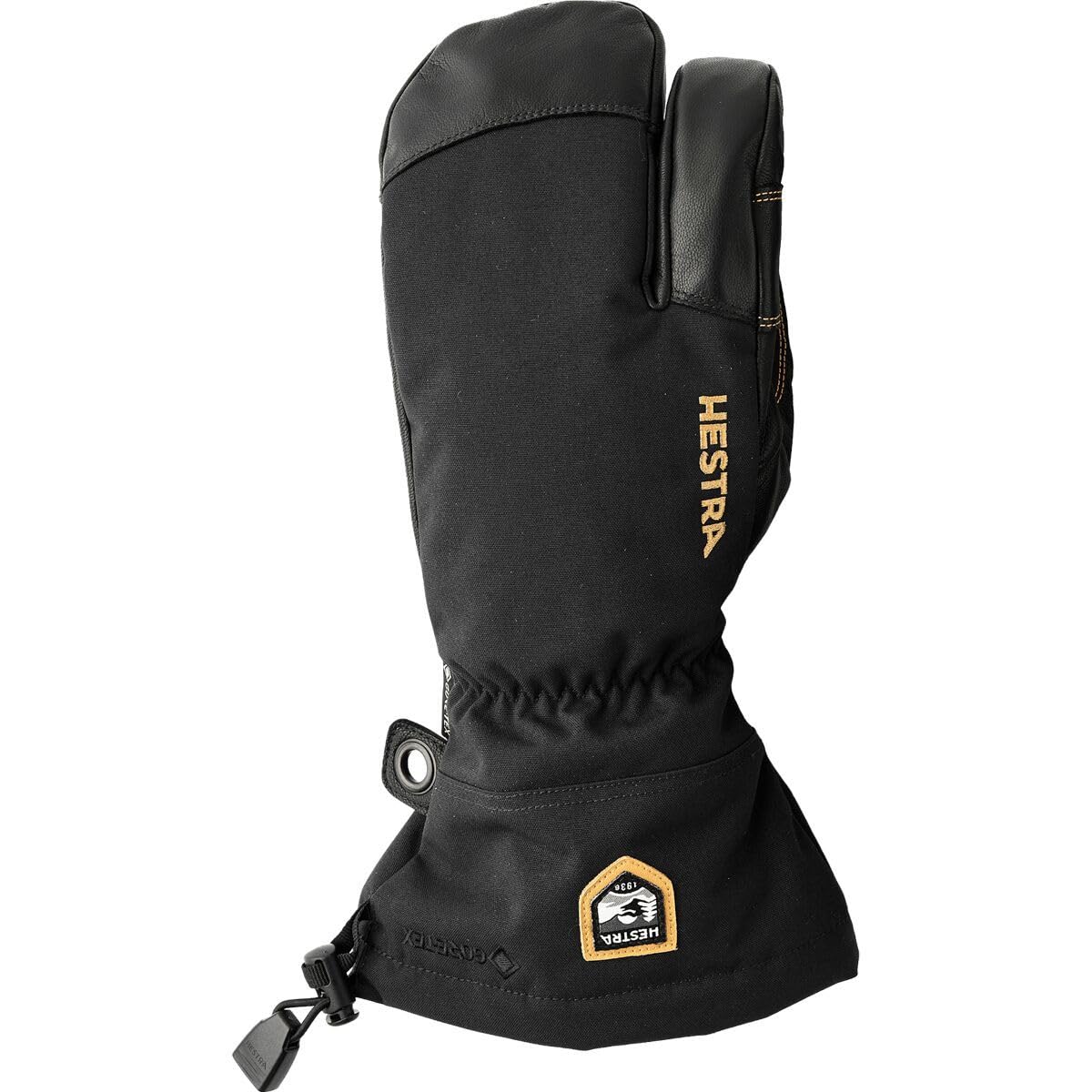 Army Leather GTX 3-Finger Mitten - Men's, Black/Black, 10