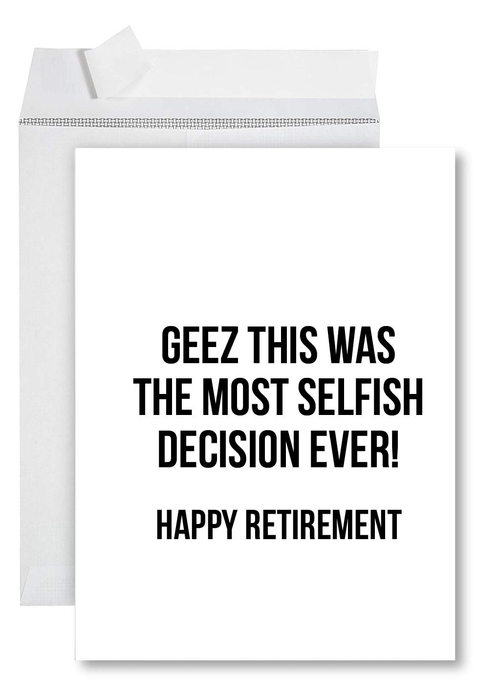 Buy Andaz Press Funny Jumbo Retirement Card With Envelope 8.5 x 11 inch