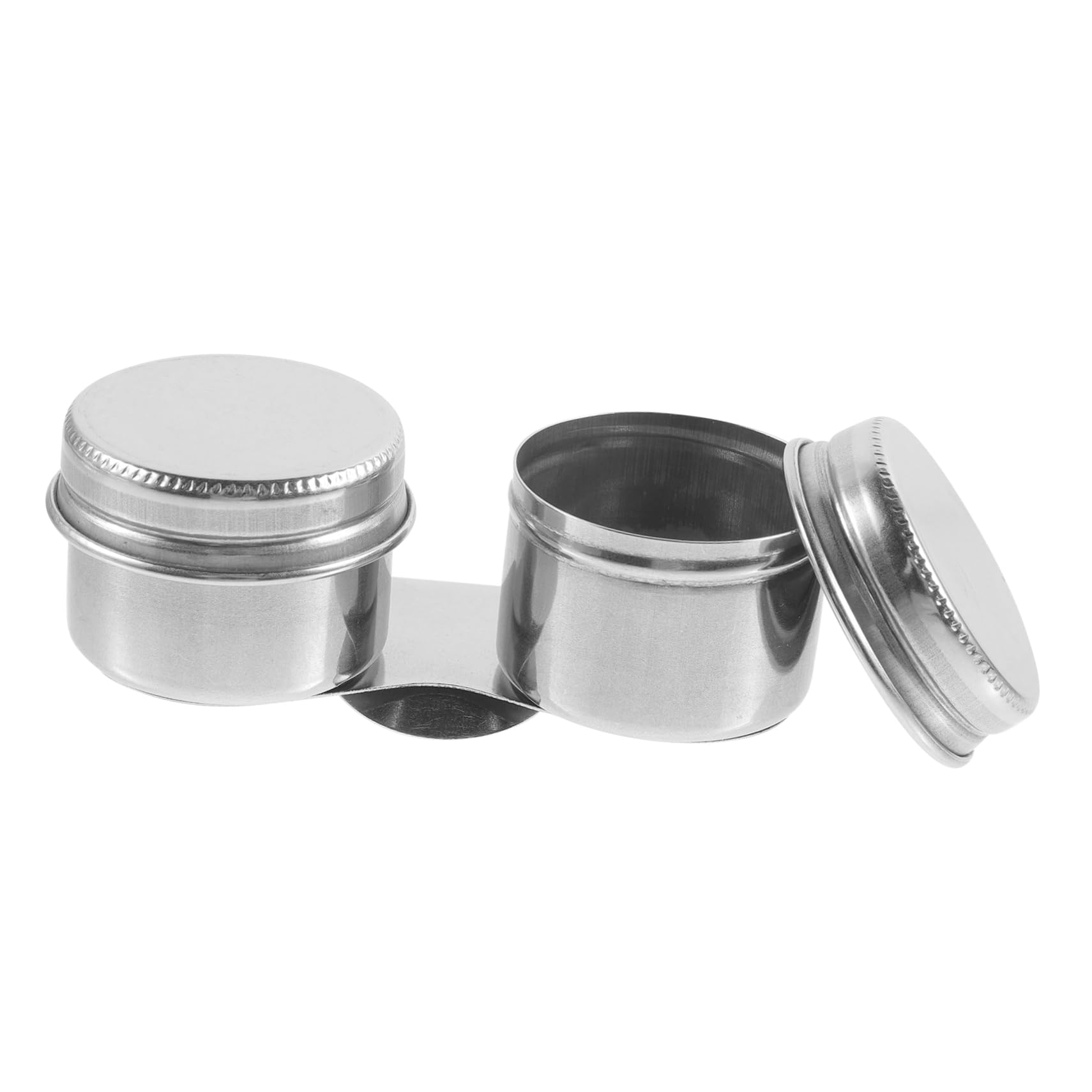 VILLCASE 3 Pz pennellessa spazzolatrice lavartice penelli coprifilo ermetico Polacco Perdere Sbarra Tazza per tavolozza Olio in Acciaio Inossidabile Tazze per tavolozze Professionali Silver