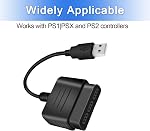 USB 2.0 Games Controller Adapter Converter Cable, Compatible with PS1 PS2 Dual Shock 2 Joypad Gamepad to PS3 PC Game
