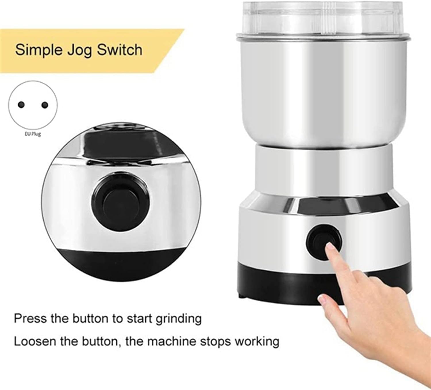 Coffee Machines Electric Coffee Grinder Kitchen Grinder Machine Cereal Nut Bean Grain Spice Grinding for Home,The greatest gift in life