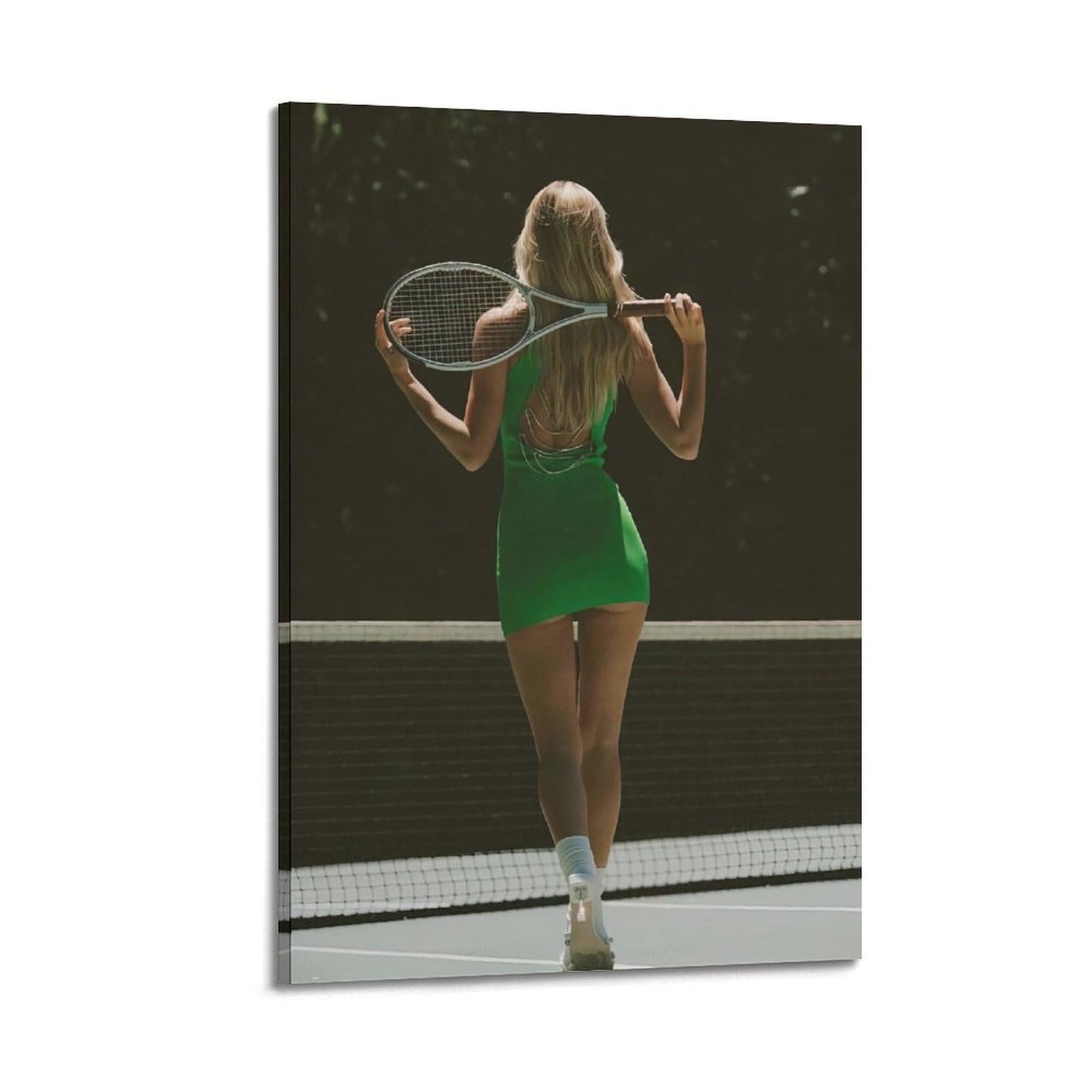 OKAHYS Vintage Beautiful Tennis Girl Artwork Poster Decorative Painting Canvas Wall Artworks Picture 24x36inch(60x90cm)