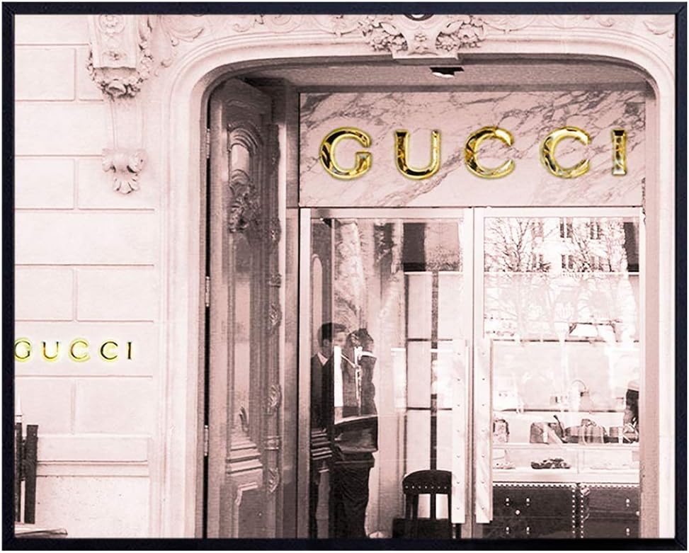 Photo of Gucci Store Glam Wall Art โ Unique Designer Home Decor Poster for Apartment, Office, Living Room, Bedroom โ Chic Gift for Women, Woman, Wife, Her, Couture Fashion Fans โ 8x10 Picture Print
