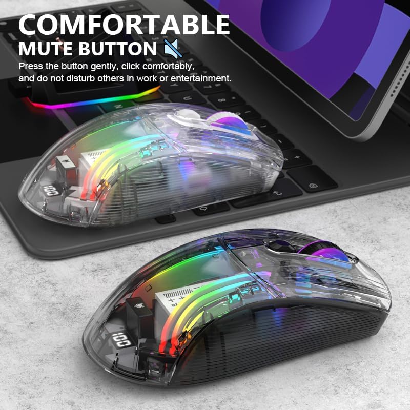 Attoe Wireless Gaming Mouse connected via 2.4GHz USB receiver