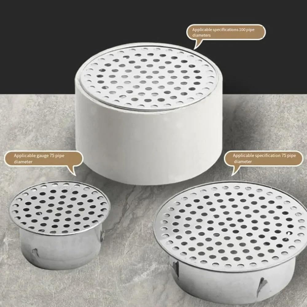 Tapón de drenaje de acero inoxidable 304 para baño y uso al aire libre, cubierta Plug and Play de alta capacidad para un drenaje eficiente