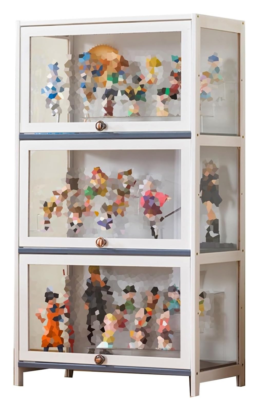 Transparente Estantes Acrílico Vitrina For Colección, Vitrina De Suelo For Sala De Estar Con Puertas Abatibles De Acrílico, Estante Organizador De Almacenamiento De Libros De Juguetes Coleccionables(
