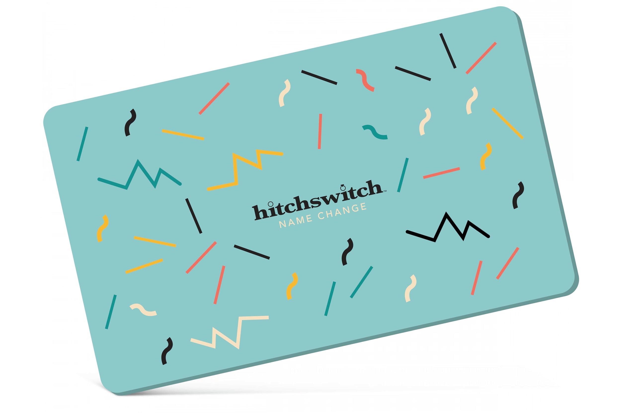 name change gift - redeemable for a hitchswitch box - platinum personalized name change after marriage kit - customized address labels - passport photos - discount travel - add to wedding registry