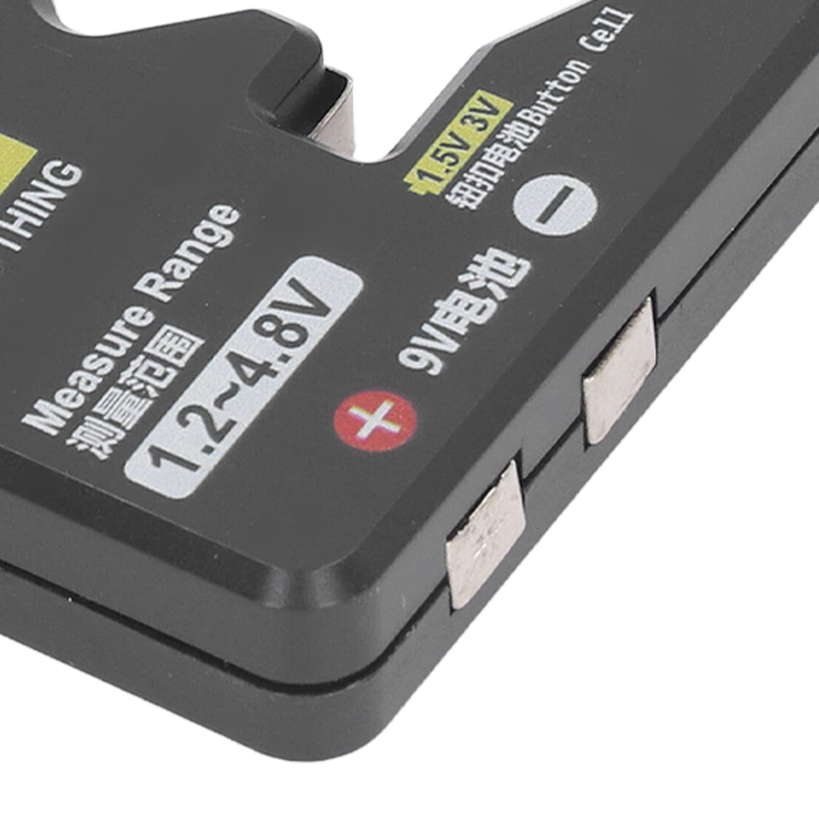 Cyfrowy Tester Pojemności Baterii z Dużym Ekranem LCD, Uniwersalny Detektor dla AA, AAA, C, D, 9V, Czarny, ABS