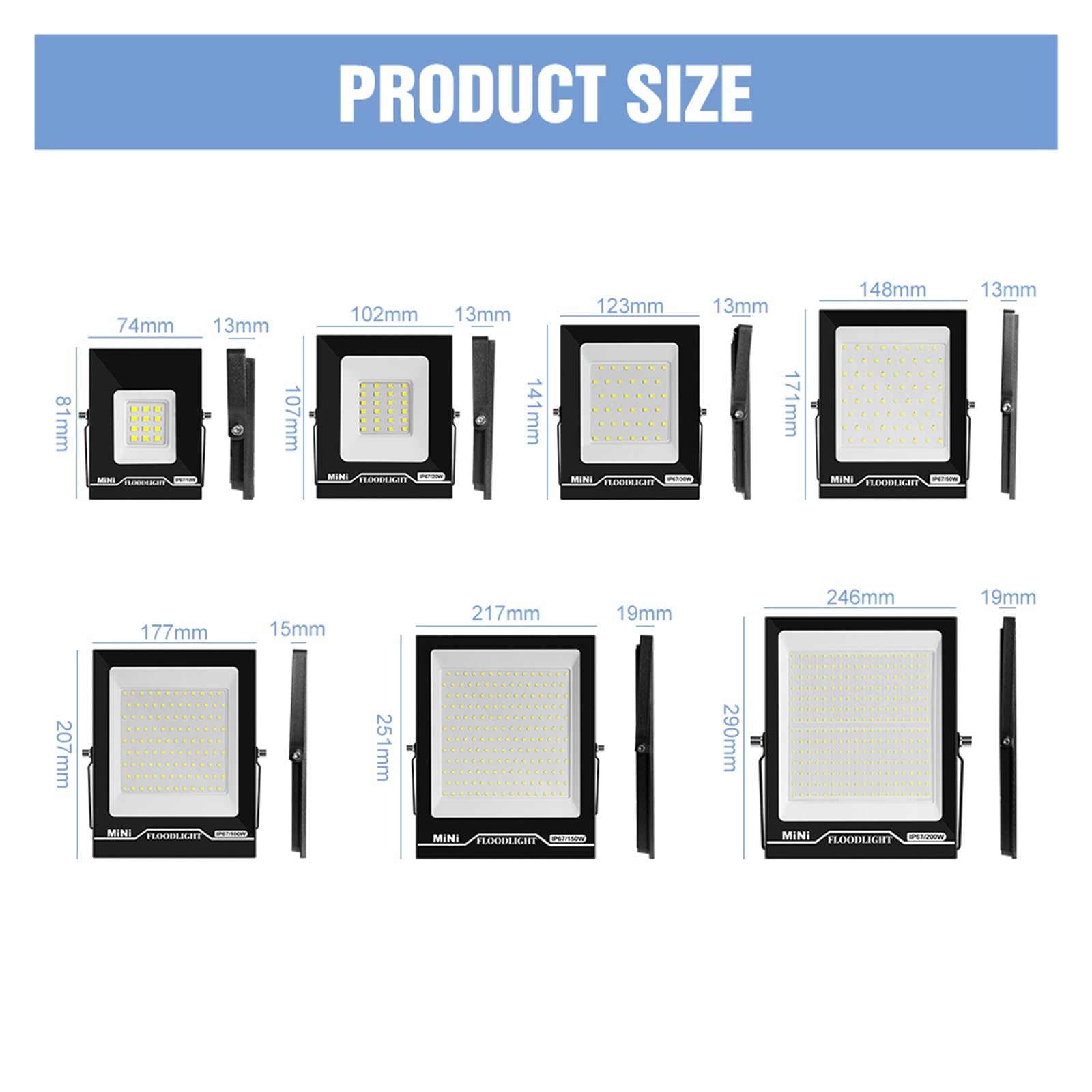 Led Flood Light Czujnik Ruchu Do Światła AC180-240V Reflektor Chroniony Przed Wodą Ogrodowe Spotlight Zewnętrzna Lampa Uliczna Super Jasne OszczęDzanie Energii(20W Cold white)