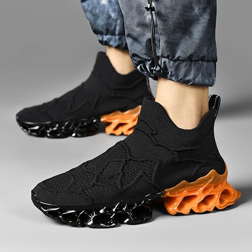 Miniatura 4 de Poramea Mocasines sin cordones para hombre, zapatos de tenis para caminar, sin cordones, tenis de malla para correr, correr, correr, casual