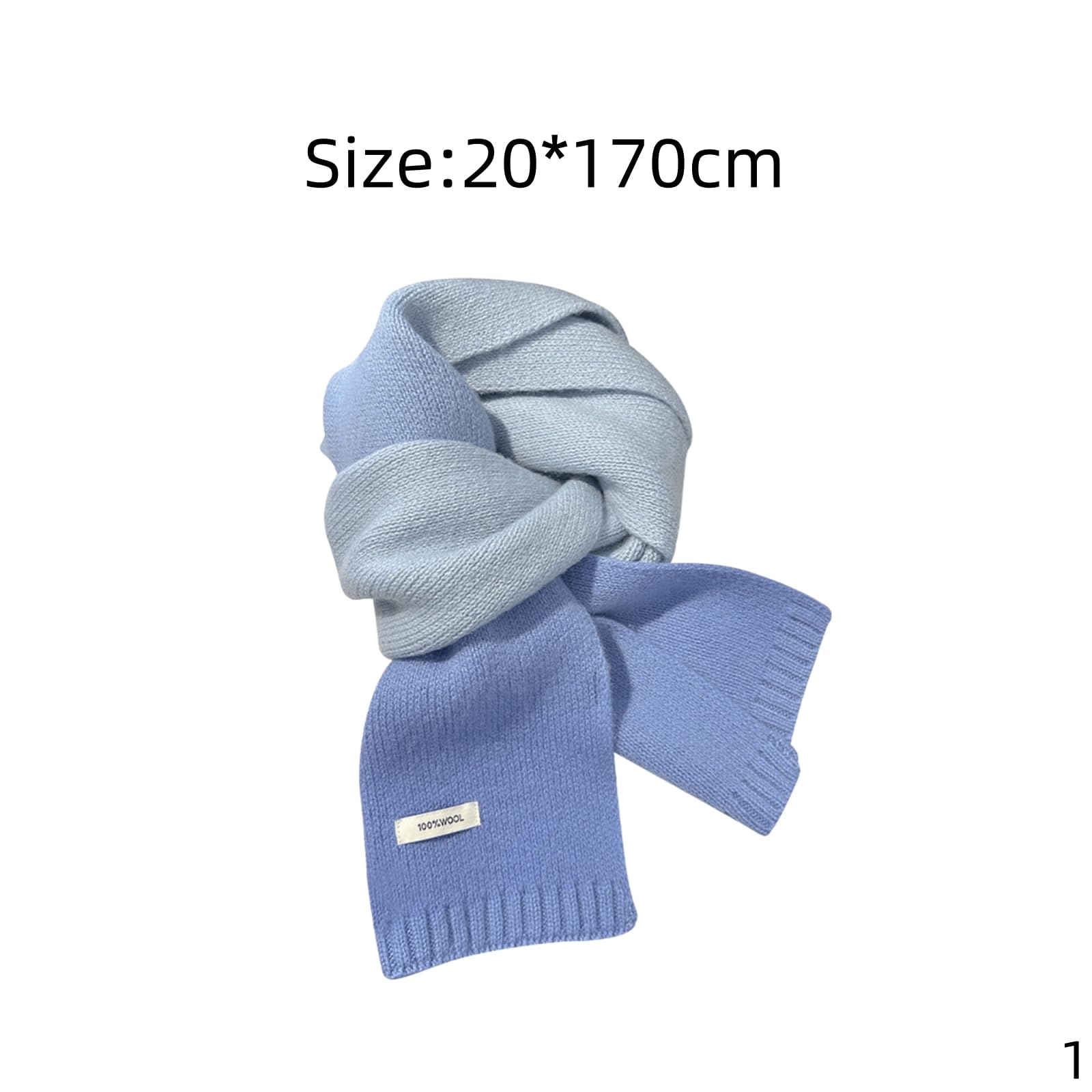 Foulard Donna Sciarpa da Autunno E Inverno alla Moda Tutto-fiammifero Collo Lavorato A Maglia Scialle Caldo Ispessito-01-170 * 20 Cm