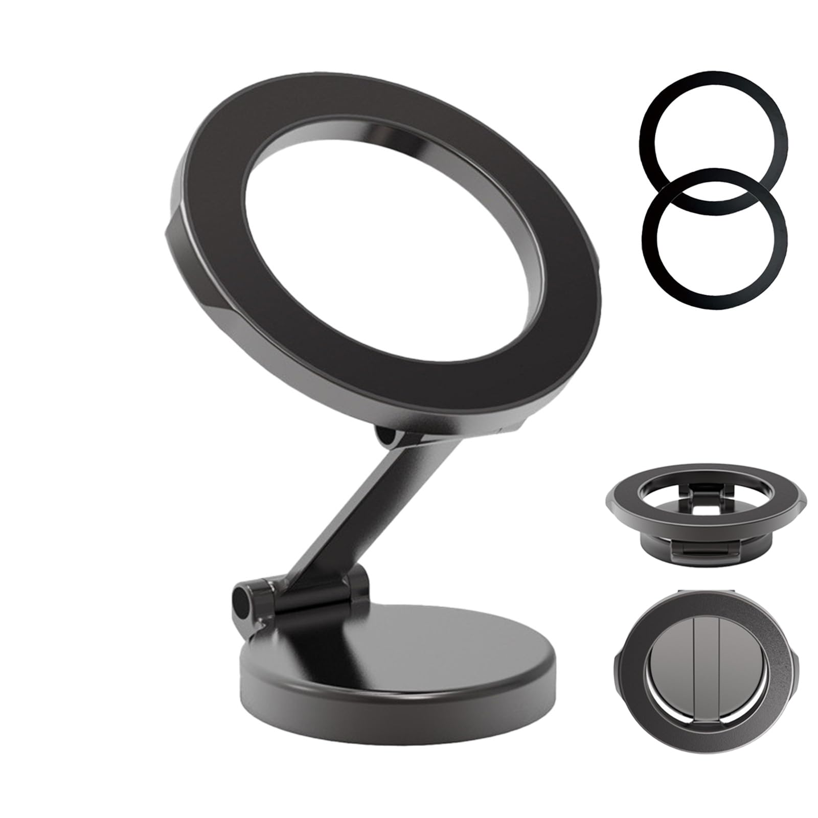 超強磁力 MagSafe対応 スマホホルダー 車 タブレットホルダー 黒 E11  