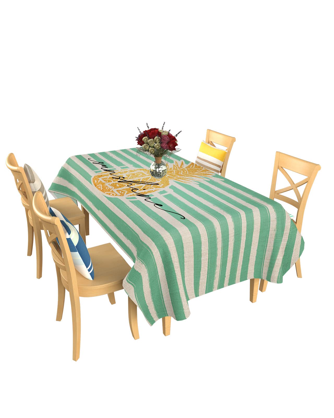 Nappe extérieure ananas pour table de jardin et terrasse d'été 137x183cm