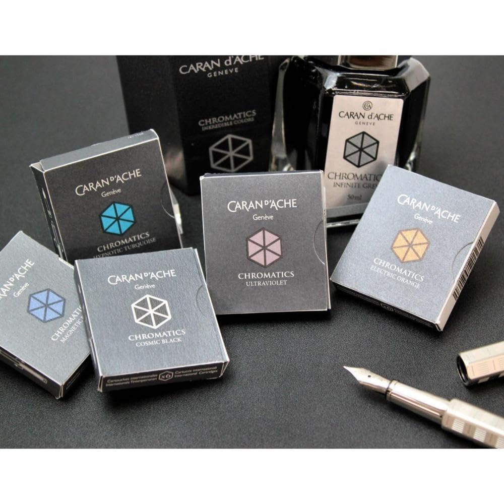 Caran d´Ache 8021.009 Cosmic Black wkład atramentowy, 6 sztuk