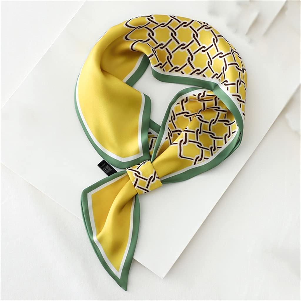 Bufanda de mujer Bufanda cuadrada Corbata for el cabello Estampado Bufanda de seda satinada Pañuelo for la cabeza for mujer Bufanda de seda de tira larga pequeña ( Color : C , Size : 11*125CM