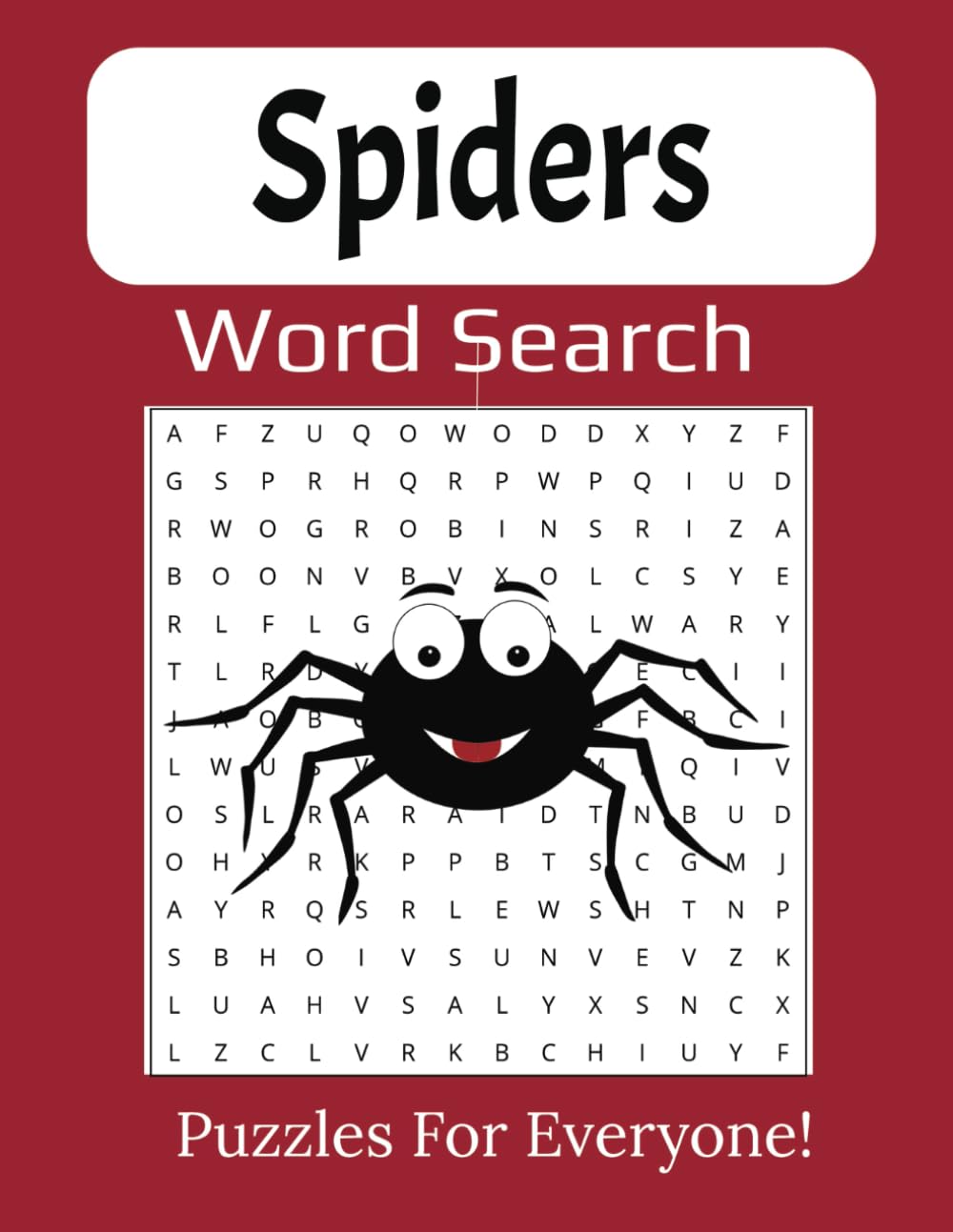 Spiders Word Search Large Print Puzzle Book: A Creepy Crawly Puzzle Adventure Featuring 495 Spider-Themed Words for Kids, Teens, and Curious Minds | 8.5 x 11" inches, 112 pages |