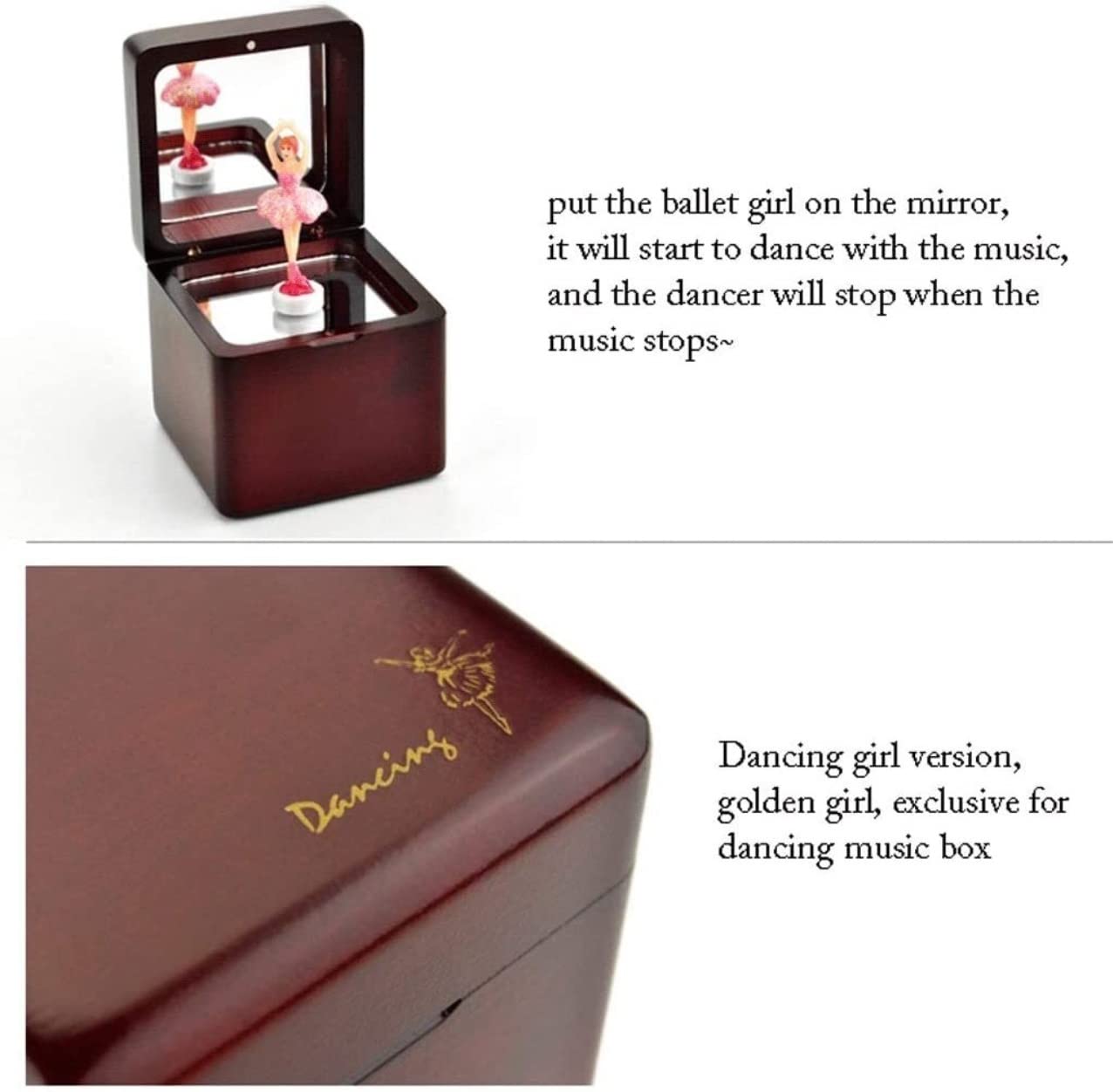 Amazon.co.jp: オルゴール 音楽ボックス ウォールナット木製オルゴール