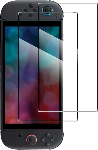 AOKUMA Tempered Glass for Nintendo Switch 2 Screen Protector, [2 Pack] Premium Quality Guard Film, Case Friendly, Shatterproof, Shockproof, Scratchproof, Oilproof