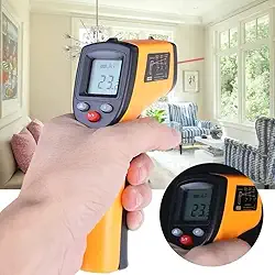 Termômetro Digital Infravermelho Cozinha e comida Laser Medição Temperatura Industrial -55ºc - 400ºc