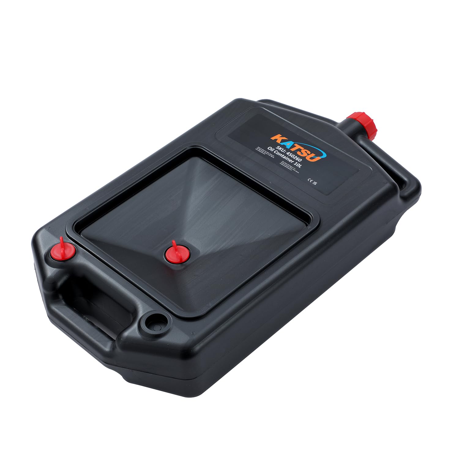 KATSU Conteneur de vidange et de recyclage d'huile/liquide 10 litres portable, noir 450260
