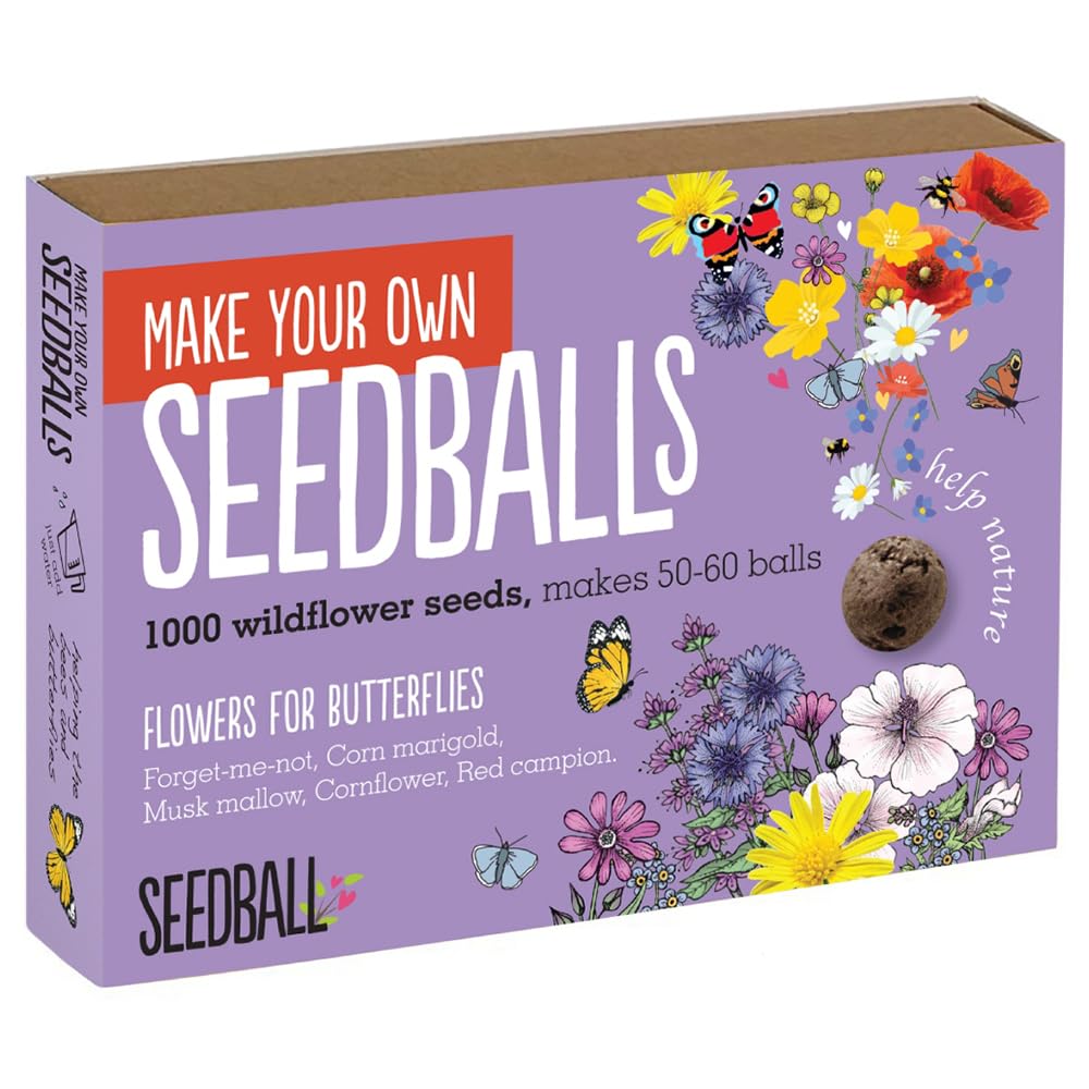 That's Crackers Multi Make Your Own Seedballs Craft Kit | Flowers For Butterflies | Makes 50-60 Balls