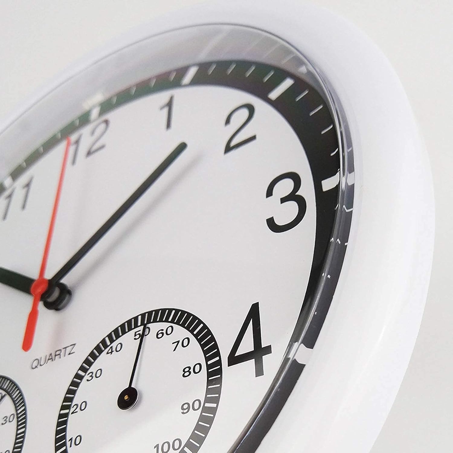 Outdoor Garden Wall Clock, 10 Inch with Hygrometer Thermometer Garden Clock Silent Quartz Clock Waterproof Outdoor Clock Weather Resistant Battery Operated Outside Clock for Indoor