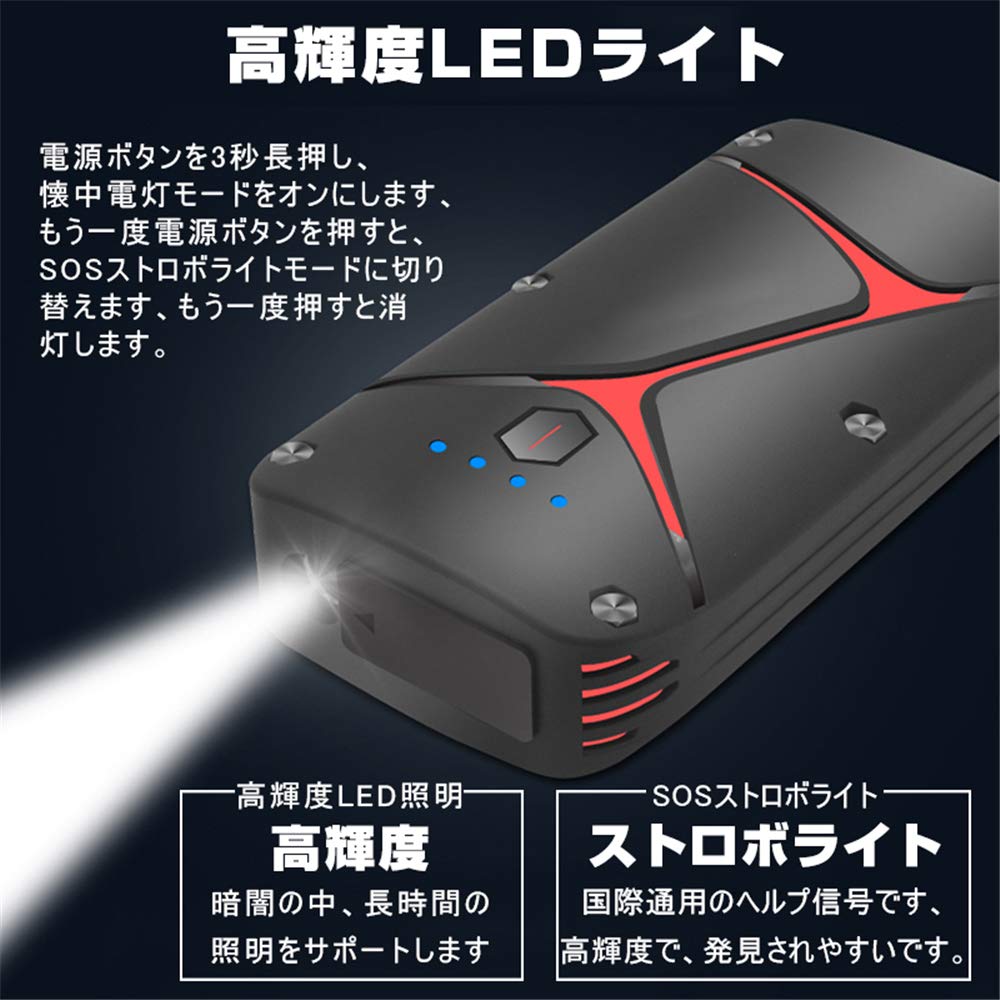 明誠 ジャンプスターター 20000mAh 12V車用エンジンスターター