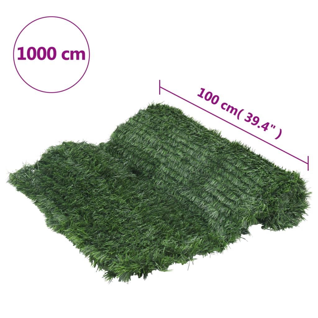 Césped artificial verde de PVC 1 x 10 m con cintas, resistente a la intemperie y a los rayos UV, ideal para jardín, terraza, balcón, privacidad y decoración en exteriores